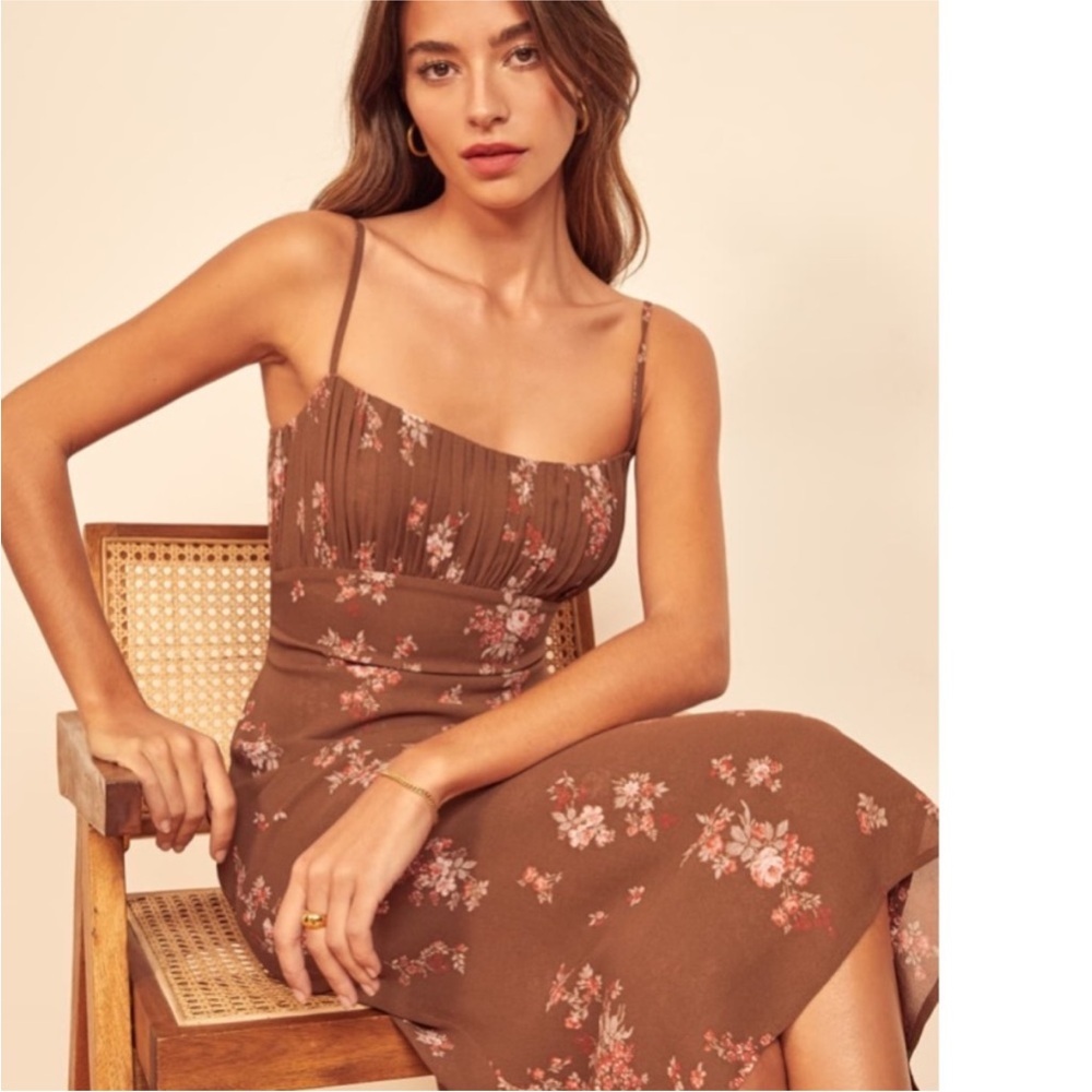 Reformation Arie Midi Dress Nona Floral Print - Picture 5 of 12